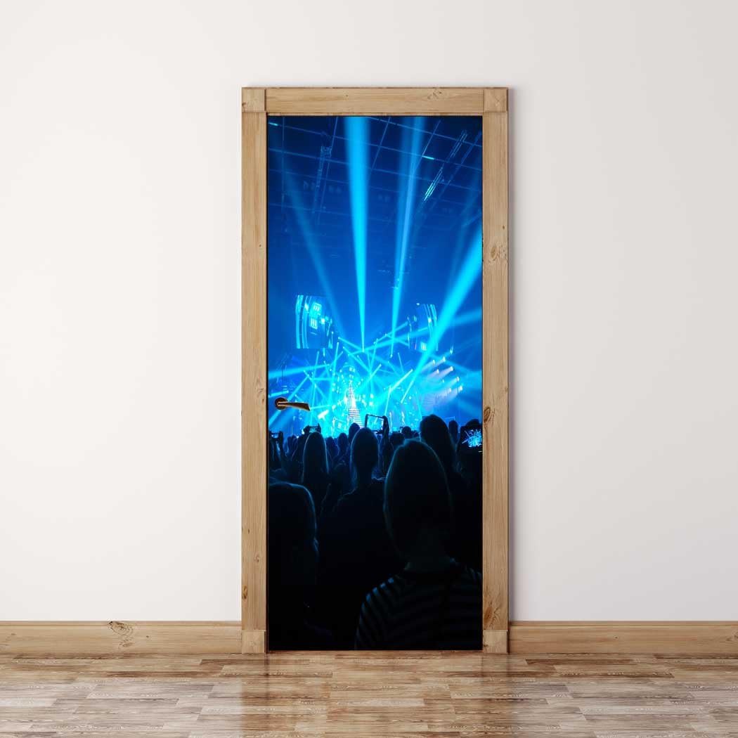 RoyalWallSkins Door Mural Wall Sticker Concert - Bubble Free Version, Semi-Glossy, Self Adhesive Peel & Stick Door Wrap (36 x 80)