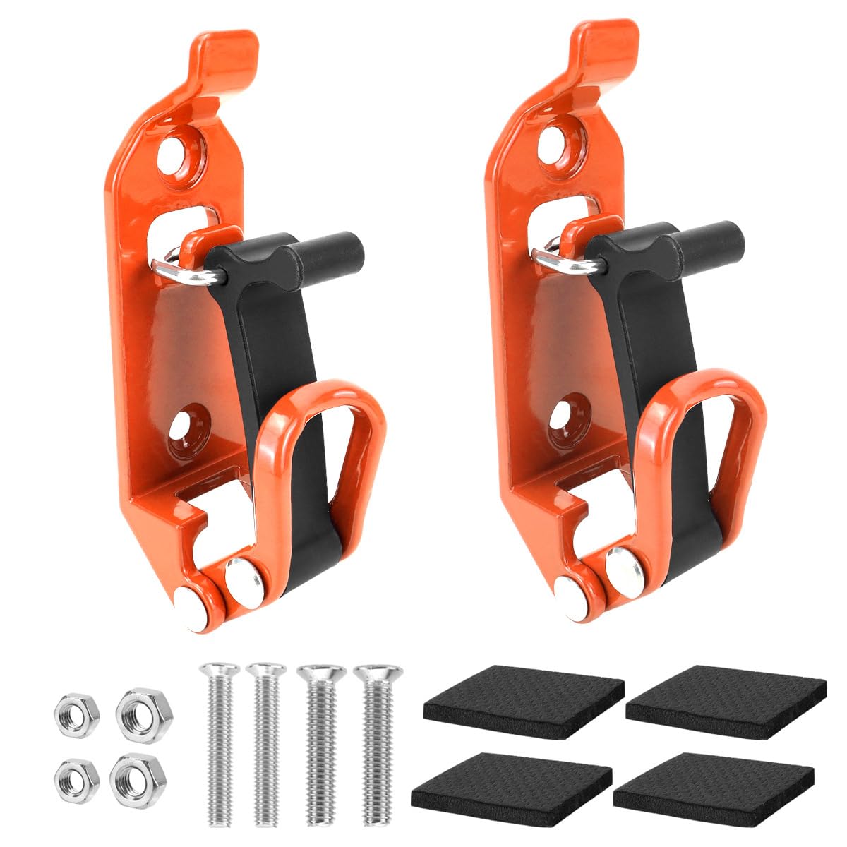 HNBCYRND Shovel Mount for Roof Rack,Metal Rubber Clamps,Wall Mounting Brackets,Quick Release Axe Holder Kit,Car Accessories Clamp Brackets Truck,Boats Overlanding Gear (2 items,Orange)