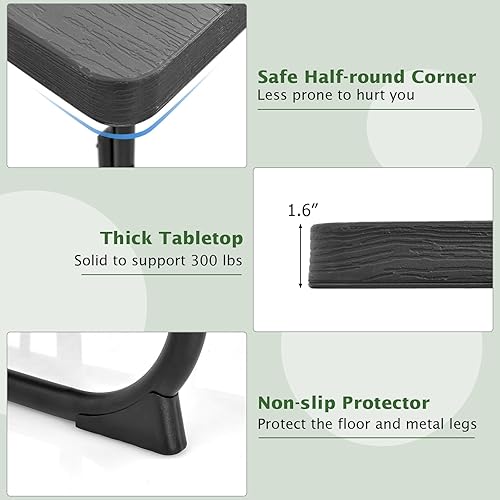 Miniatura 6 de Giantex Juego de mesa de picnic para 4 a 8 personas, juego de mesa y banco para exteriores con agujero para paraguas, parte superior de polietileno