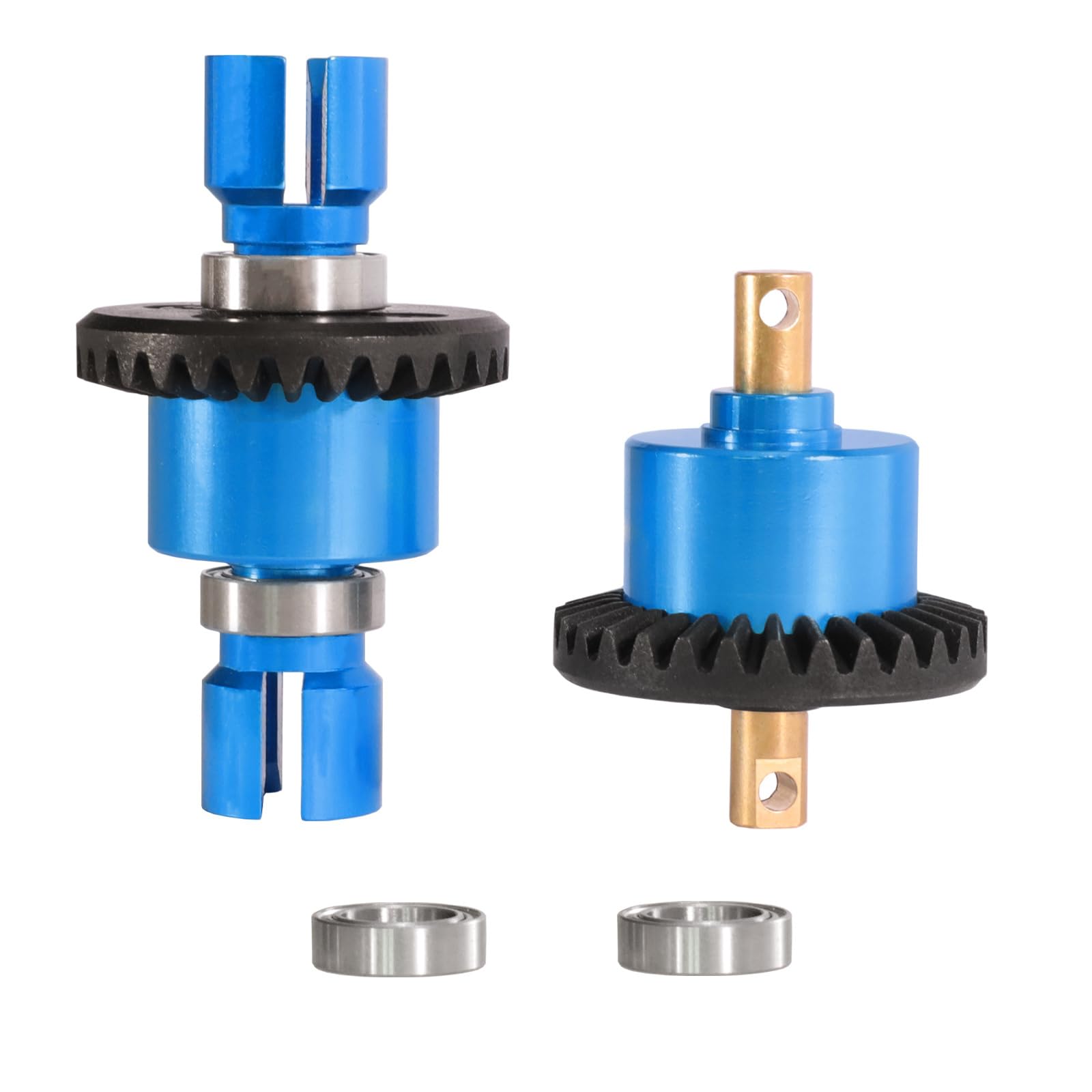 XinGeeek Metal Gear Differential Set Front and Rear Diff for MJX Hyper Go 1/14 14209 14210 RC Car Upgrades (Blue)