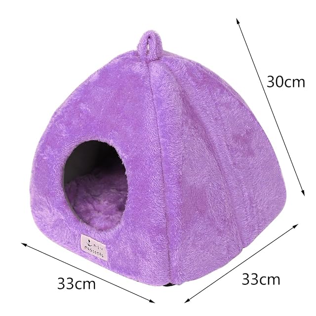 Foto 4 de 8 de Cama Cueva para Gatos y Perros pequeños Felpa Suave y cálida Base Antideslizante cojín extraíble y Lavable…