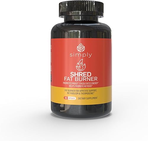 SHRED Quemador de grasa simply Quemador de grasa clínicamente estudiado y suplemento de pérdida de peso, supresor del apetito y potenciador de