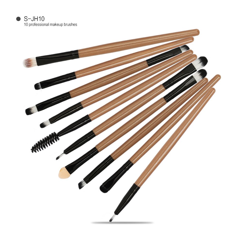 Beauty Tools Puderpinsel 10 Stück Foundation Defined Make-up Pinsel Pinseletui Makeup