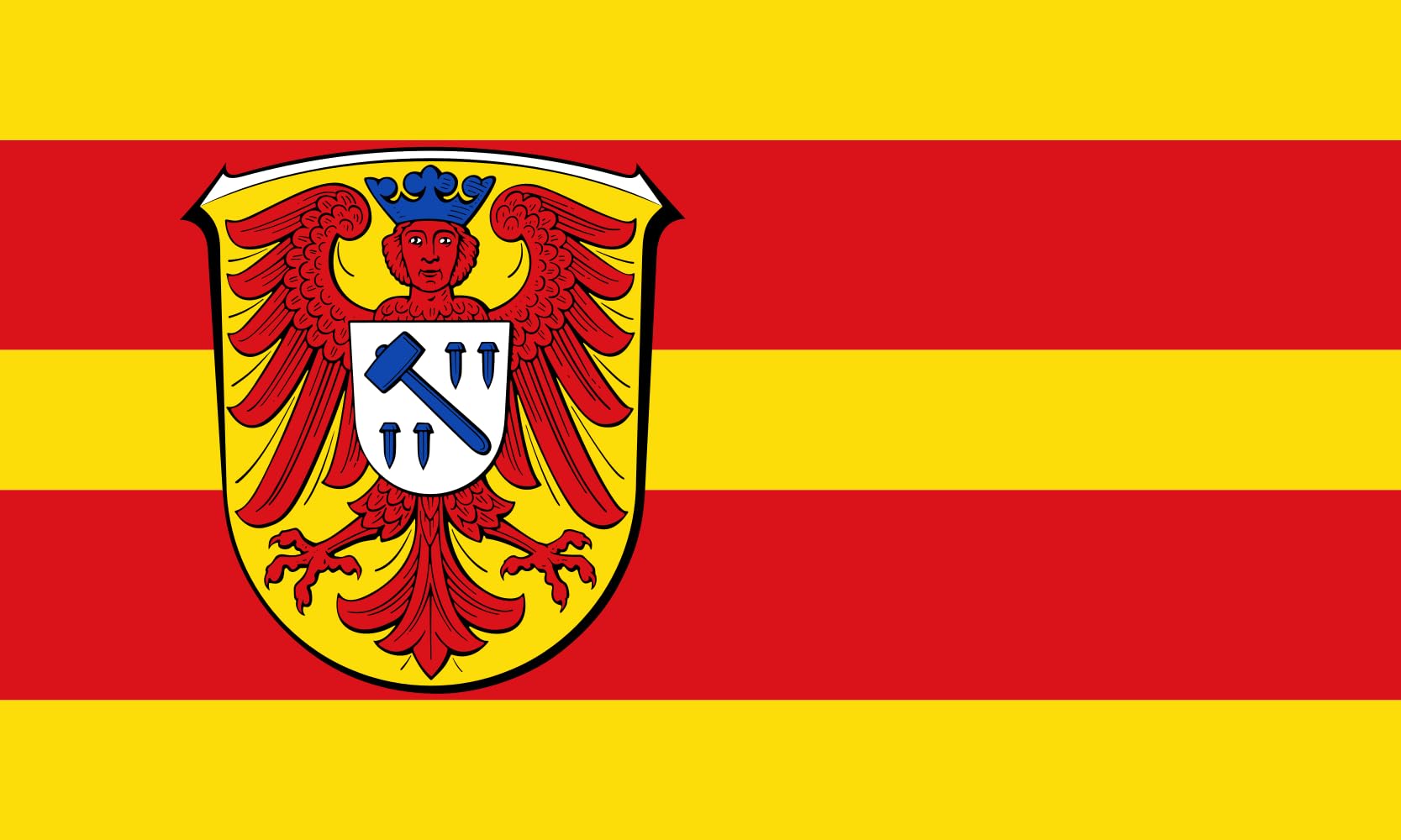 Drapeau Feldatal Hesse Germany grand format pavillon Gemeinde