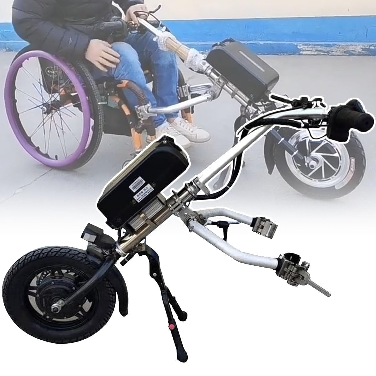 KJLYLPP Electric Handcycle Wheelchair Attachment 12 Inch - View #10