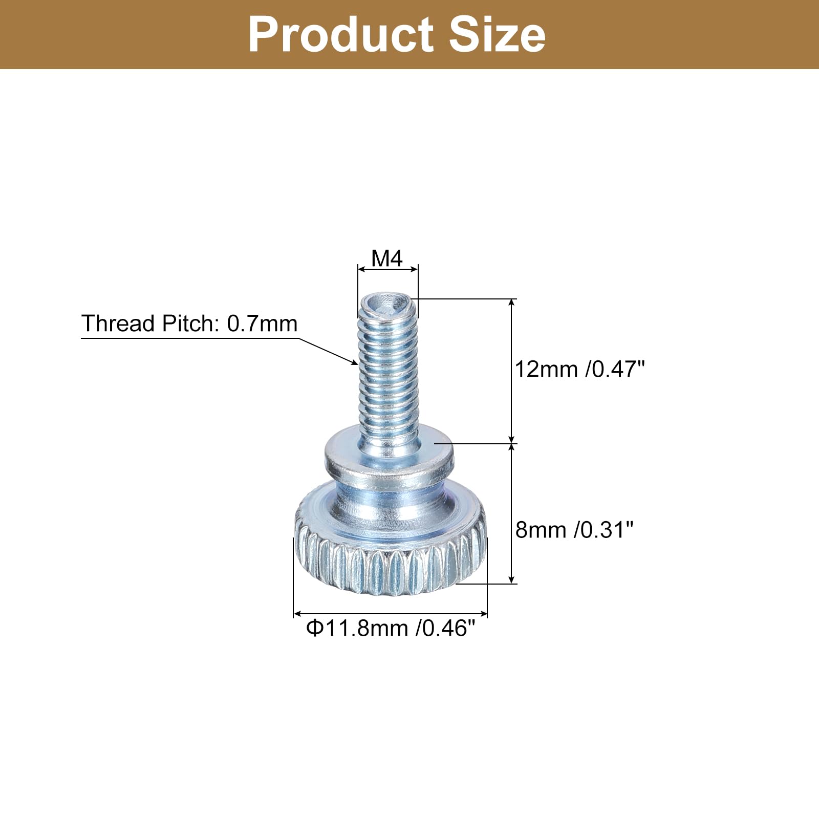QUARKZMAN Daumenschrauben M3x10mm - 5 Stück Gerändelt & Verzinkt