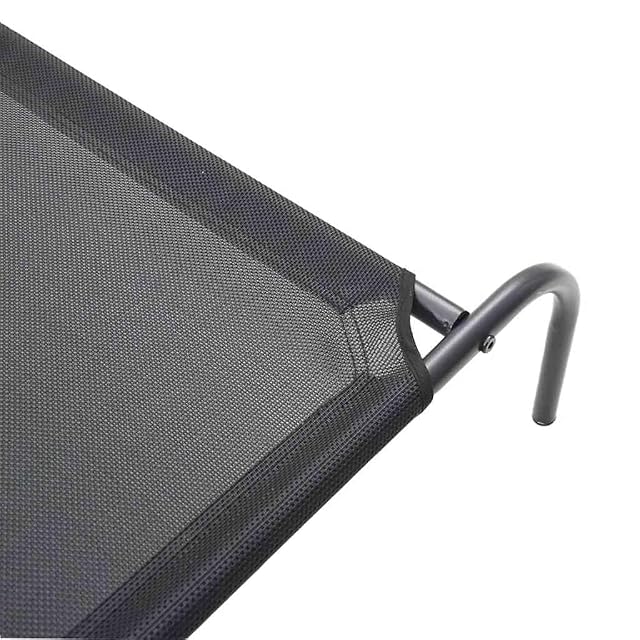 Foto 5 de 8 de vidaXL Cama elevada para Perros Negra 130x80x20 cm textilene y Acero