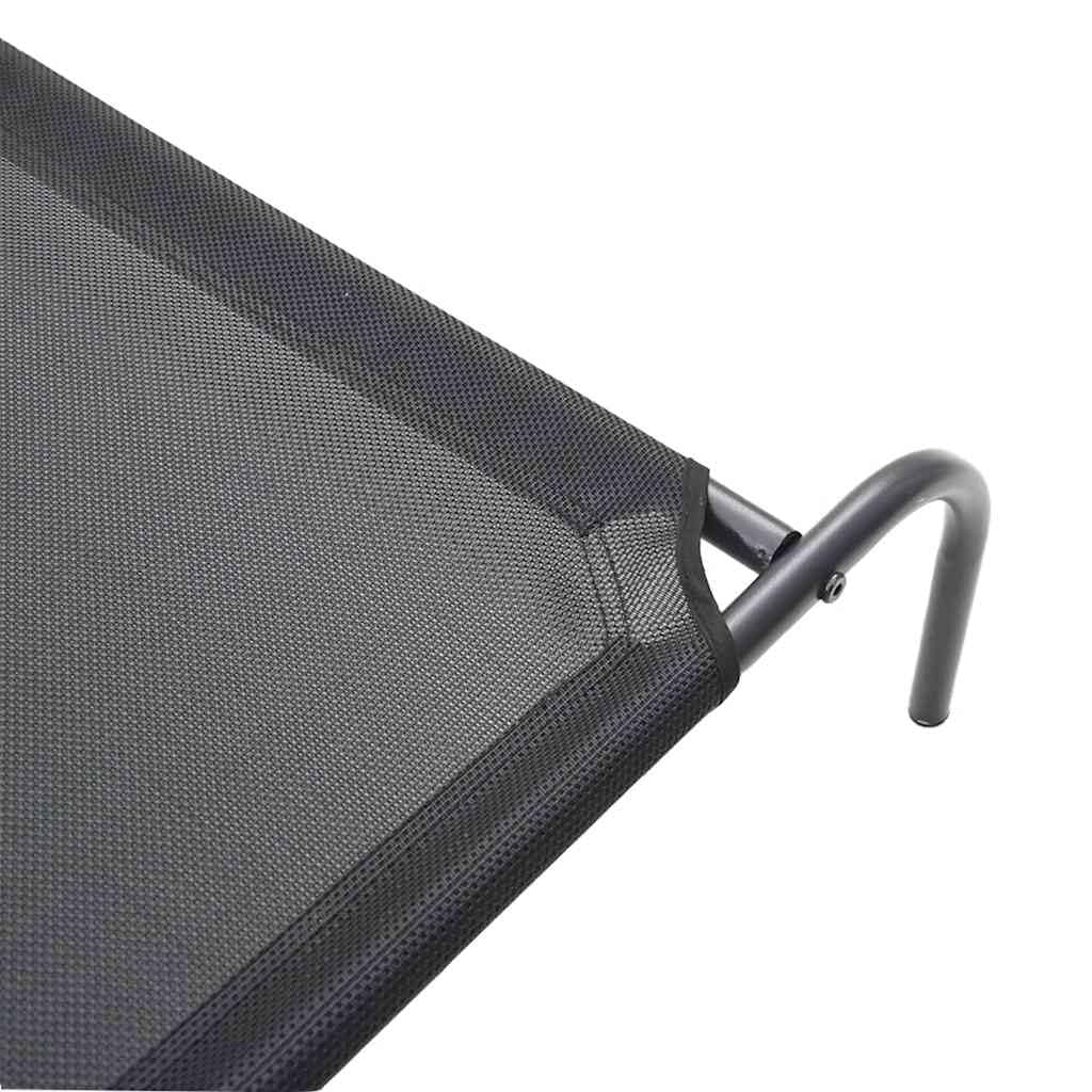 Cuccia rialzata per cani, 130 x 80 x 20 cm, con textilene e telaio in acciaio, antiscivolo, impermeabile, adatta per esterni, delicata sulle articolazioni, per cuccioli, anziani e animali