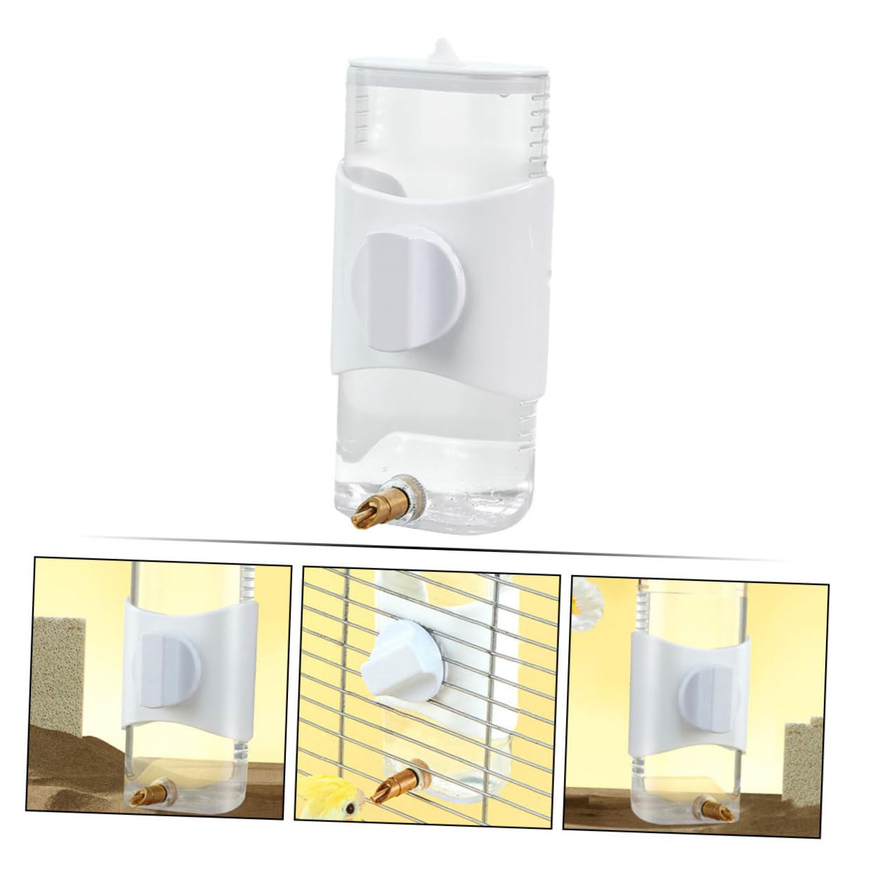 BESPORTBLE 3pezzi Dispenser Automatico Per Uccelli Alimentatore Capacità Per Pappagalli e Colombe Facile Da Utilizzare e Sicuro Accessorio Per Gabbia Uccelli