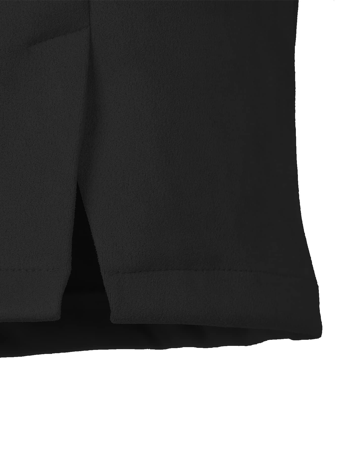 Umenlele Women's Basic Split Hem High Waist Suede Mini Pencil Bodycon Skirt