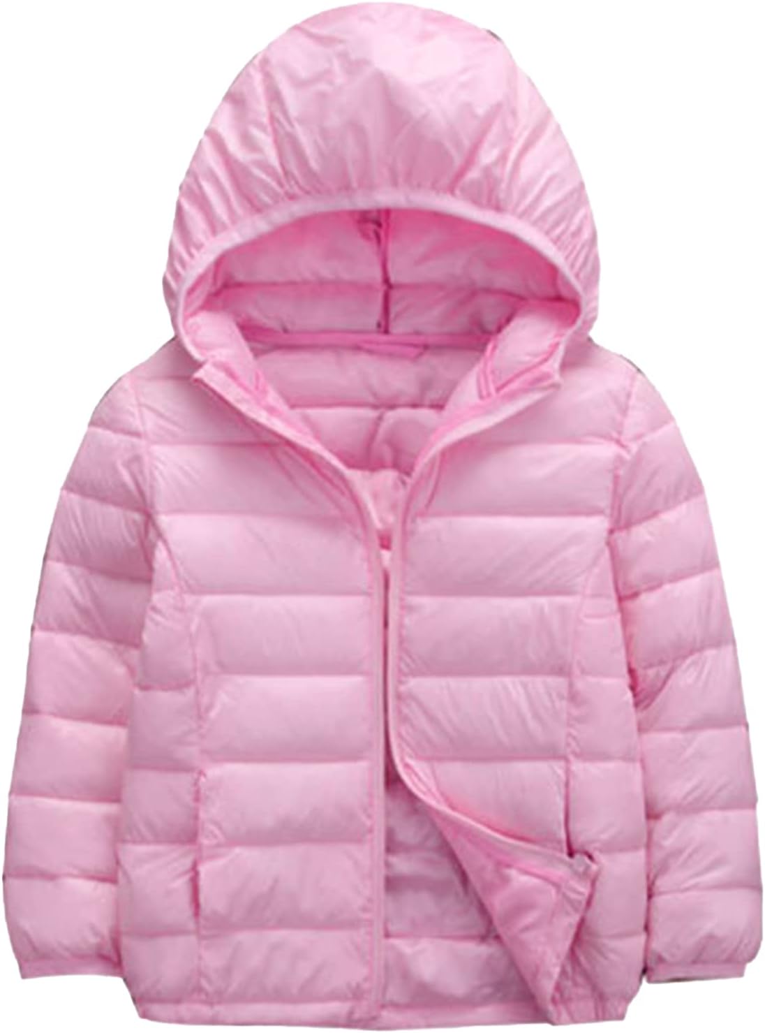 Kids Boys Girls Warm Winter Coat Windproof Puffer Hooded Jacket Lightweight Packable Down Coat Outerwear