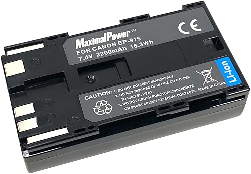 Miniatura 3 de MaximalPower Batería de repuesto de 2200 mAh para Canon BP-915 vl-10LI, ES4000, ES8400V, ES75, E S8200V, ES8100V, ES50, ES55