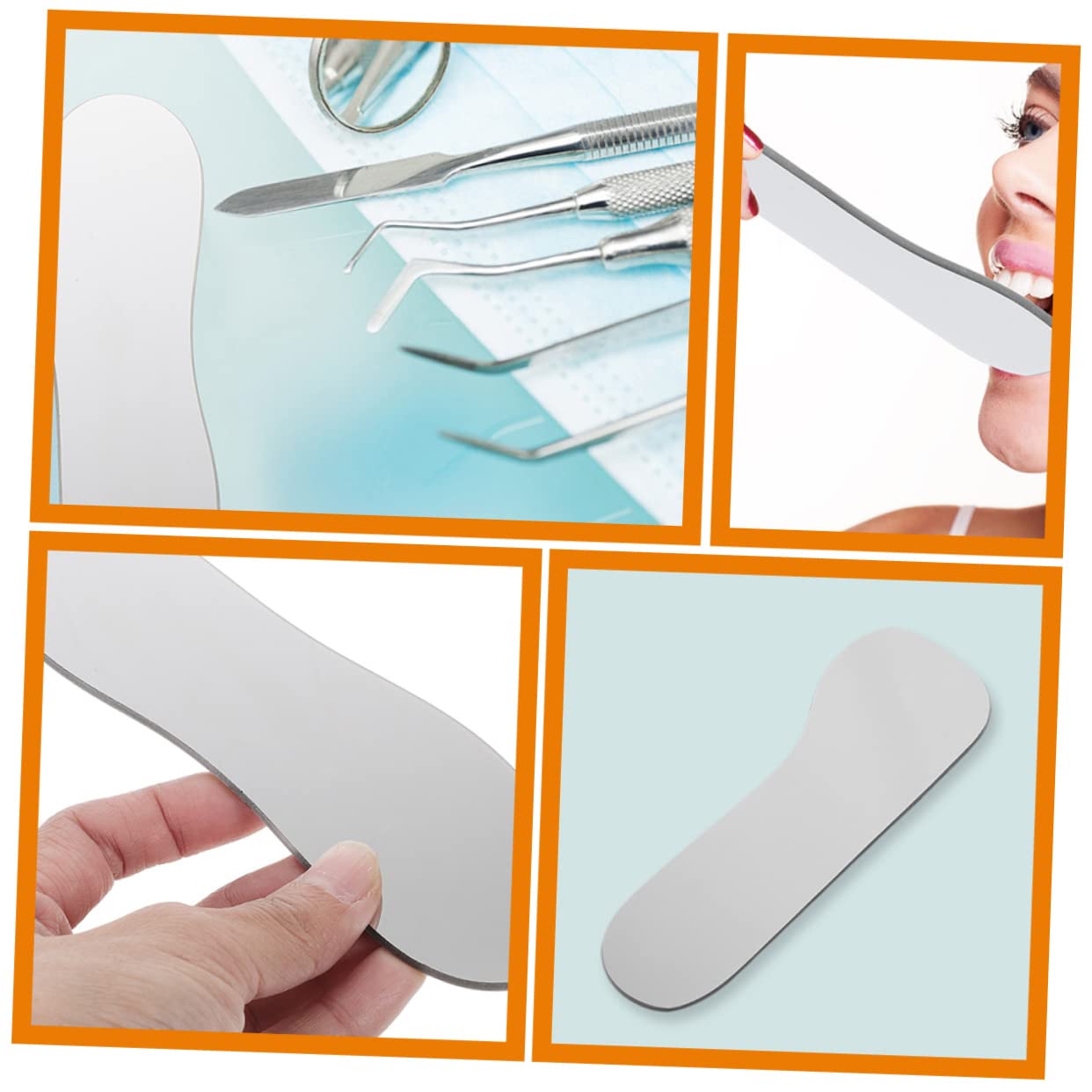 2pcs Outdoor Dental Mirror Reflectivity Mirrors Teeth for Dentist and Home Use