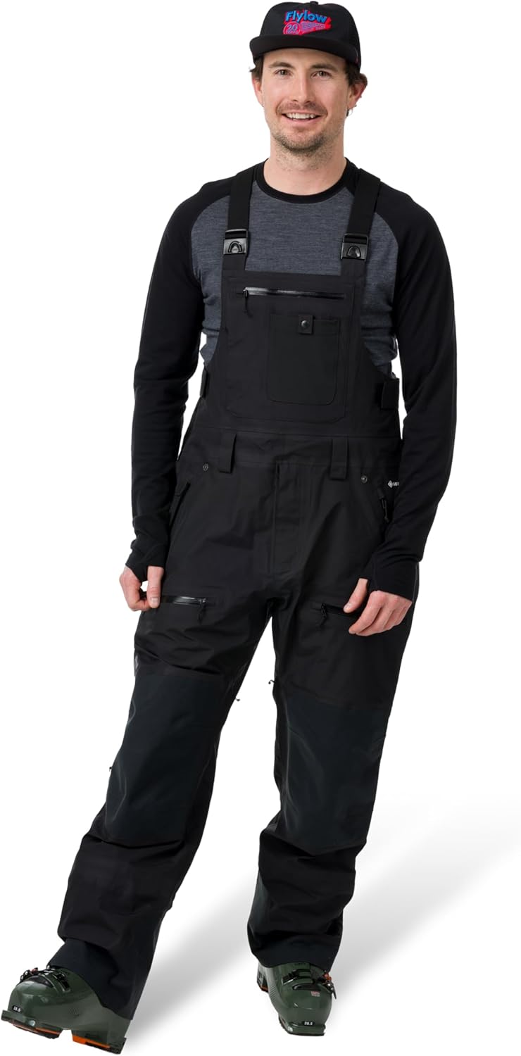 Flylow Men's Baker Gore-Tex 3L Bib - Waterproof Breathable GTX Ski & Snowboard Pants