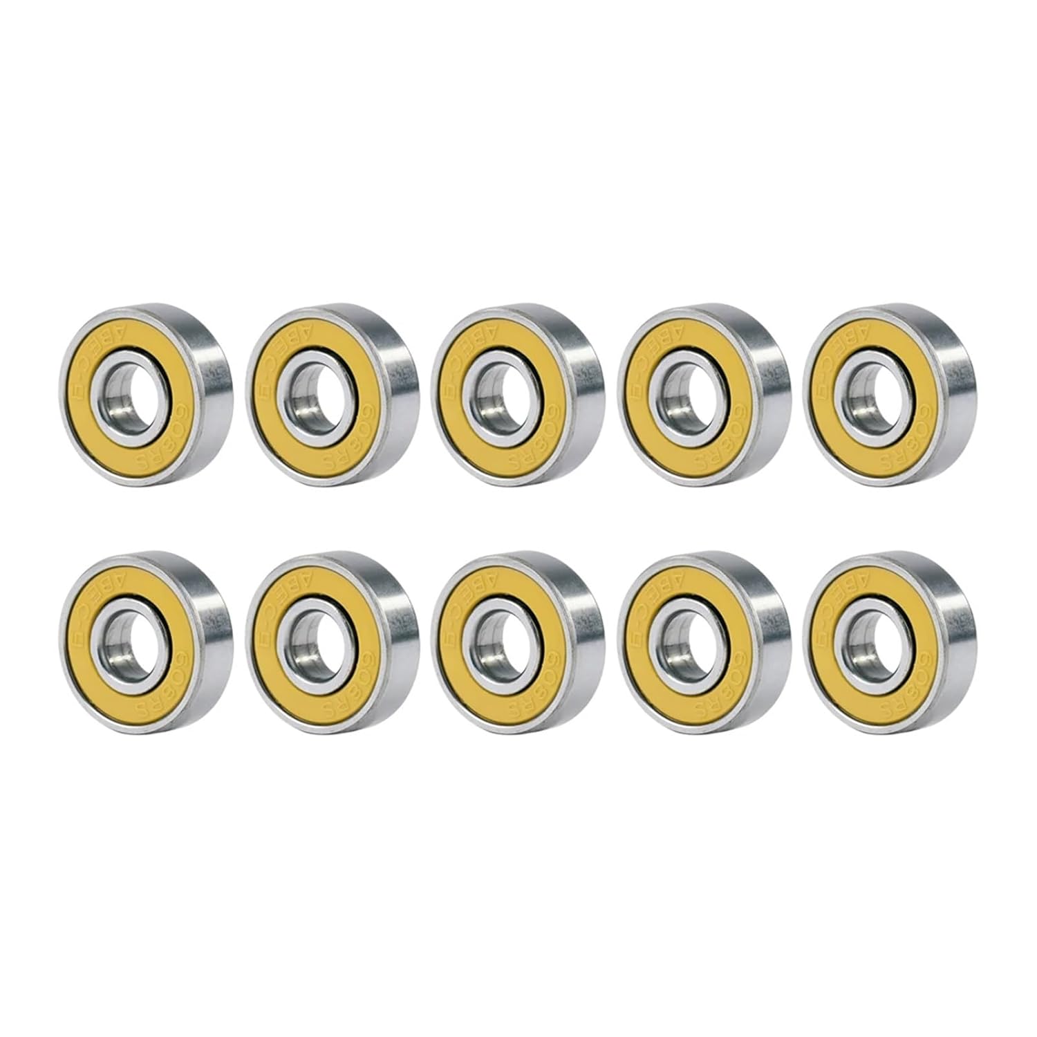 10 Pieces Inline Roller Bearings deep Groove 608rs ABEC-9 Miniature Ball Bearings Carbon Steel Long Plate Bearings for Skateboards red, Blue, Green, Yellow, Orange(Blue)