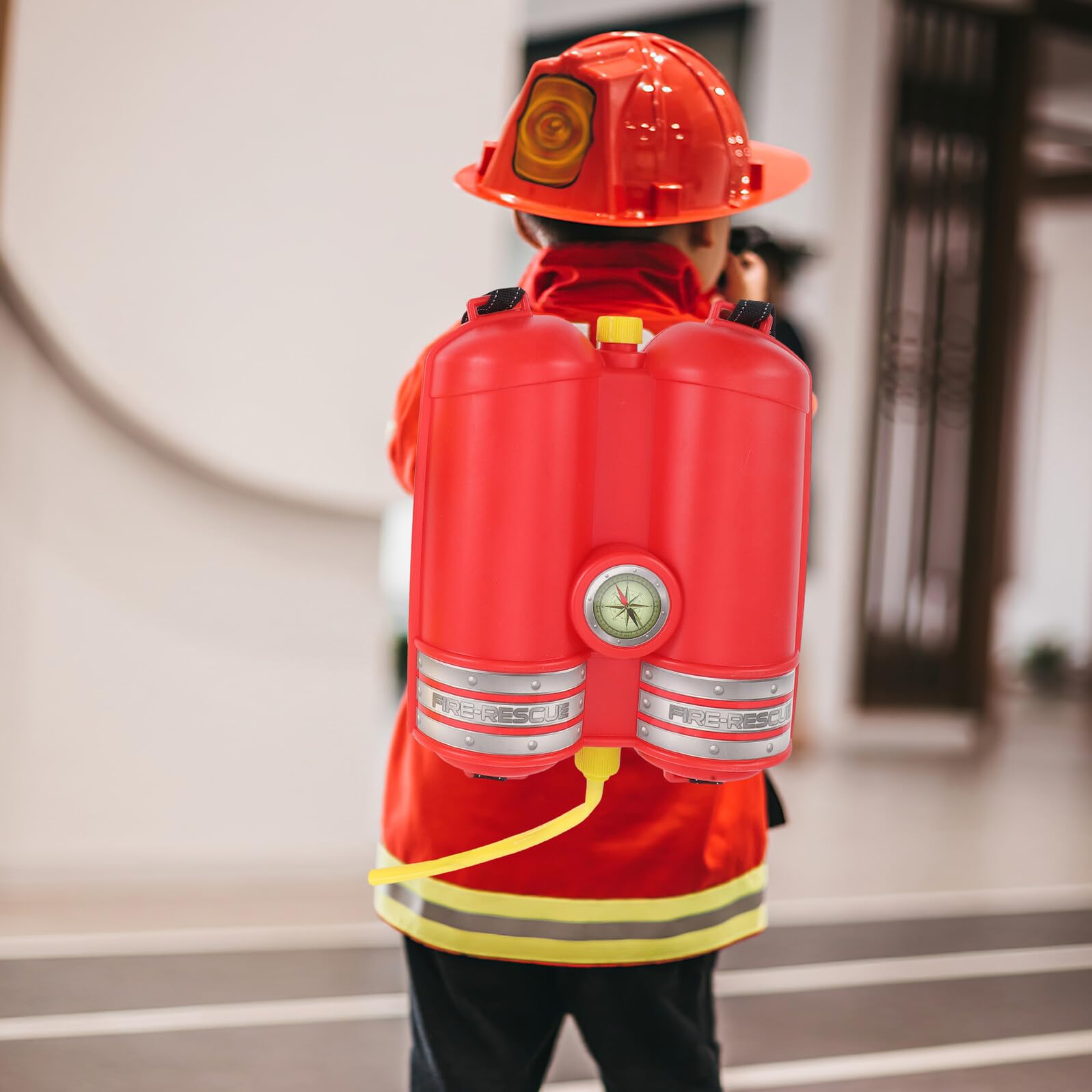 ifundom Mochila de Agua para Pistola de Agua con Dispositivo de Lanzamiento Juguete de Verano para Exteriores Color Rojo Juguete para Combatir Incendios y Juegos Acuáticos Adecuado