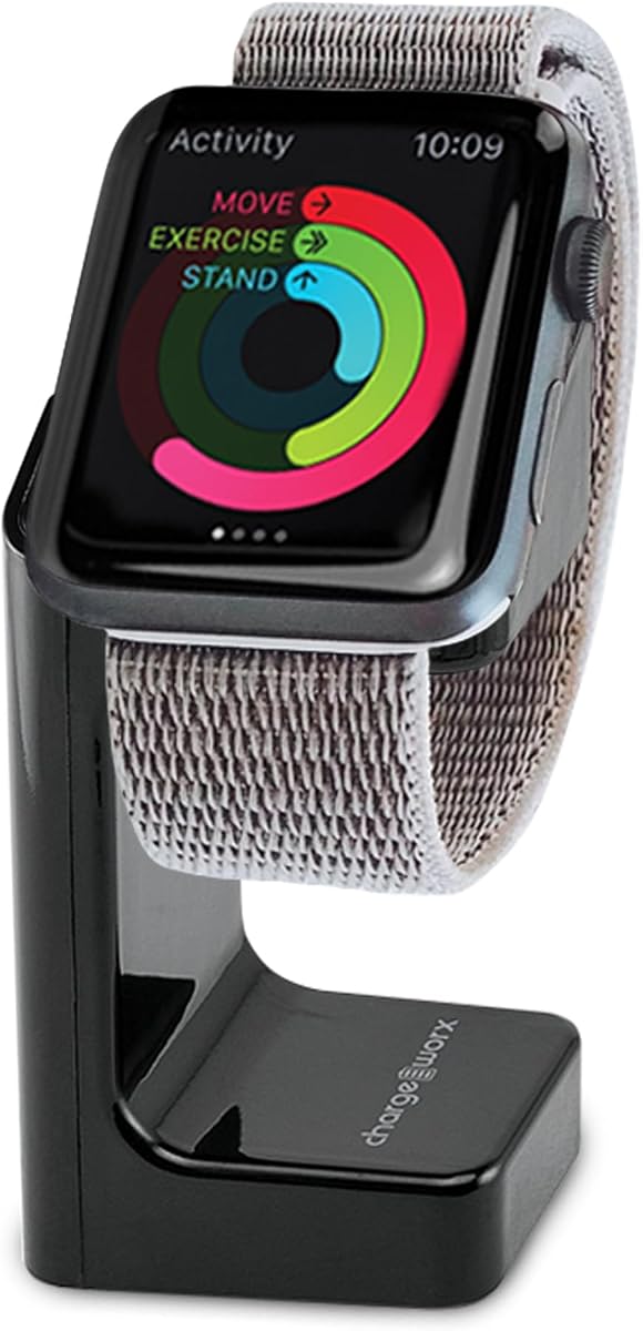 Smartwatch Charger Stand Compatible with All Apple Watch Generations | Compact Base for Watch & Chargers | Tech Organizer w. Built-in Charging Disc Slot [Charger & Watch Not Included]
