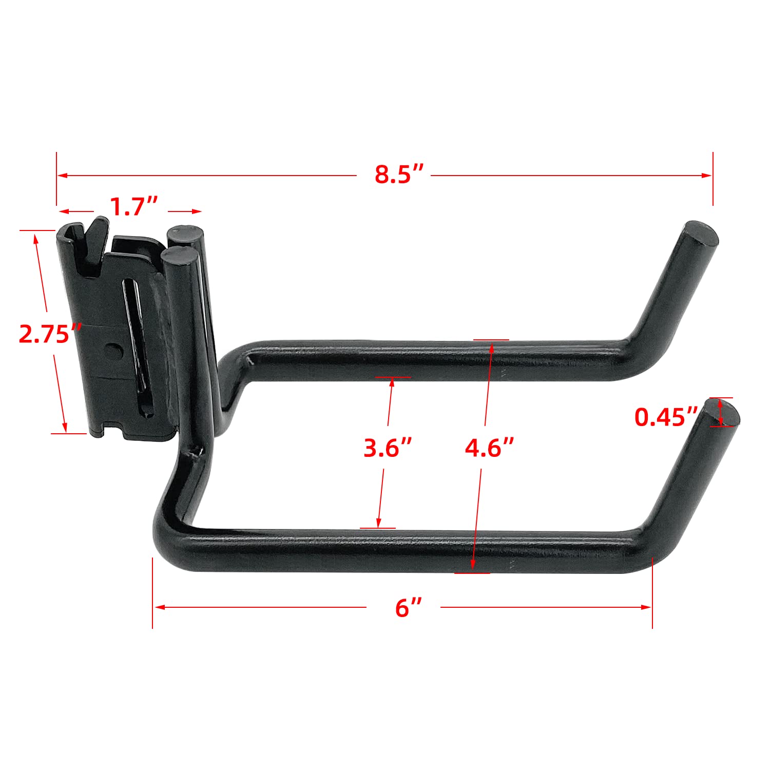 E-Track Heavy Duty Shovel Hanger For Store Long Handled Tools ,Large 4 Pack