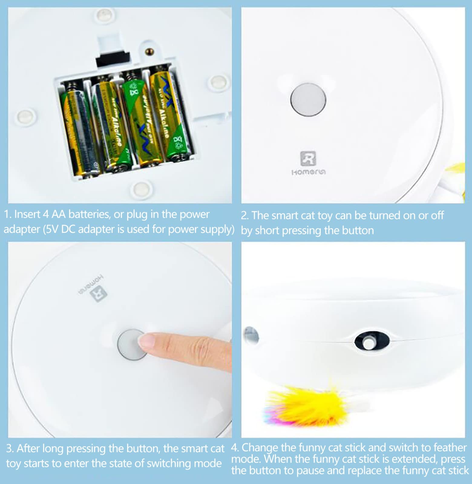 LETIAN Jouet Chat Intelligent, Jouets De Balle Chat Électrique pour Chats/Chaton D'intérieur, Jouet Chat Interactif, Jouet Électrique pour Chat, Chat Jouets Educatifs Formation A