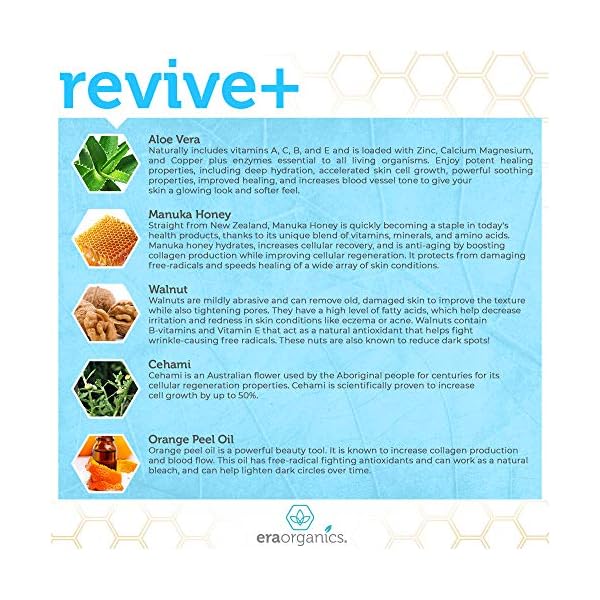 Era-Organics-Microdermabrasion-Facial-Scrub-Face-Exfoliator-Spa-Quality-Exfoliating-Face-Mask-with-Manuka-Honey-Walnut-Moisturizing-Facial-Exfoliant-for-Dry-Skin-Blackheads-Wrinkles-Acne Era Organics Microdermabrasion Facial Scrub & Face Exfoliator - Spa Quality Exfoliating Mask with Manuka Honey Walnut Moisturizing Exfoliant for Dry Skin, Blackheads Wrinkles (2 oz)