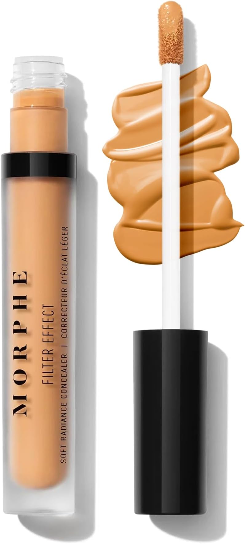 Morphe Filter Effect Soft Radiance Concealer - Buildable Coverage Liquid Concealer Face Makeup with Hyaluronic Acid & Pomegranate Extract & a Natural Radiant Finish - Rich 28 (Warm) (0.12 fl oz)