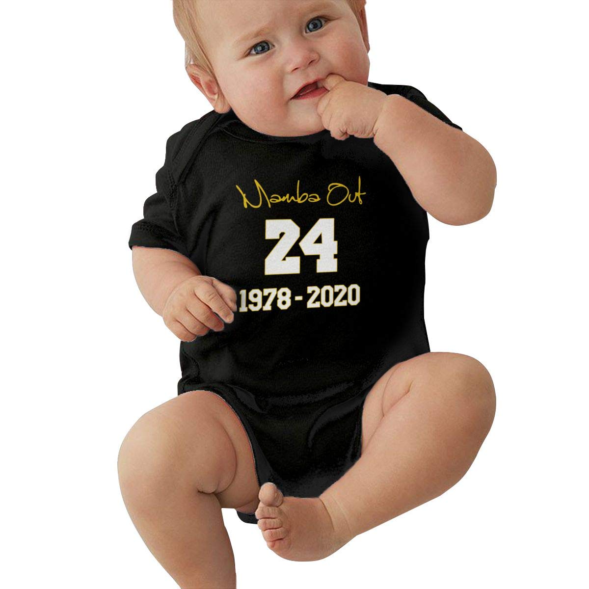 Kobe Mamba Out Newborn Girls Short Sleeve Romper Bodysuit Crawling Suit