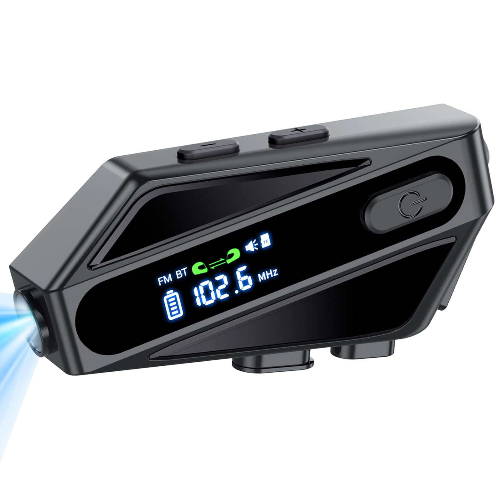 EDYELL Motorcycle Bluetooth Headsets, Wireless Dual Earphone On-Ear Helmet Bluetooth V5.3, HD Calling and HiFi Music, IP67 Waterproof Helmet Bluetooth Headset (C6-Dark Black)