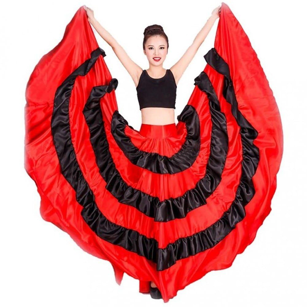 Spanischer Swing-, Flamenco-Performance-, Rüschen, Spanischer, Halloween-bauchtanzrock Für Frauen, Ballsaal-übungen