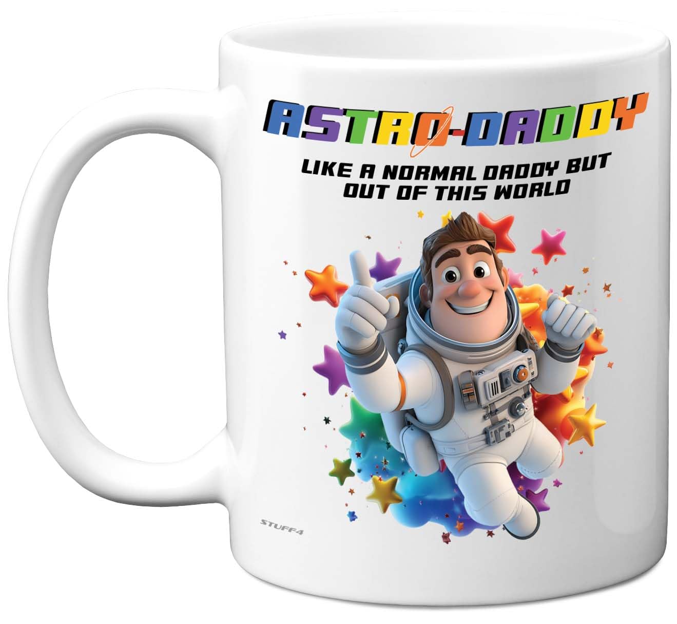 Stuff4 Novelty Gifts - Astro-Daddy Mug - Happy Birthday Gifts for Daddy from Son Daughter, Astronaut Father's Day Presents, 11oz Ceramic Dishwasher Safe Premium Mugs