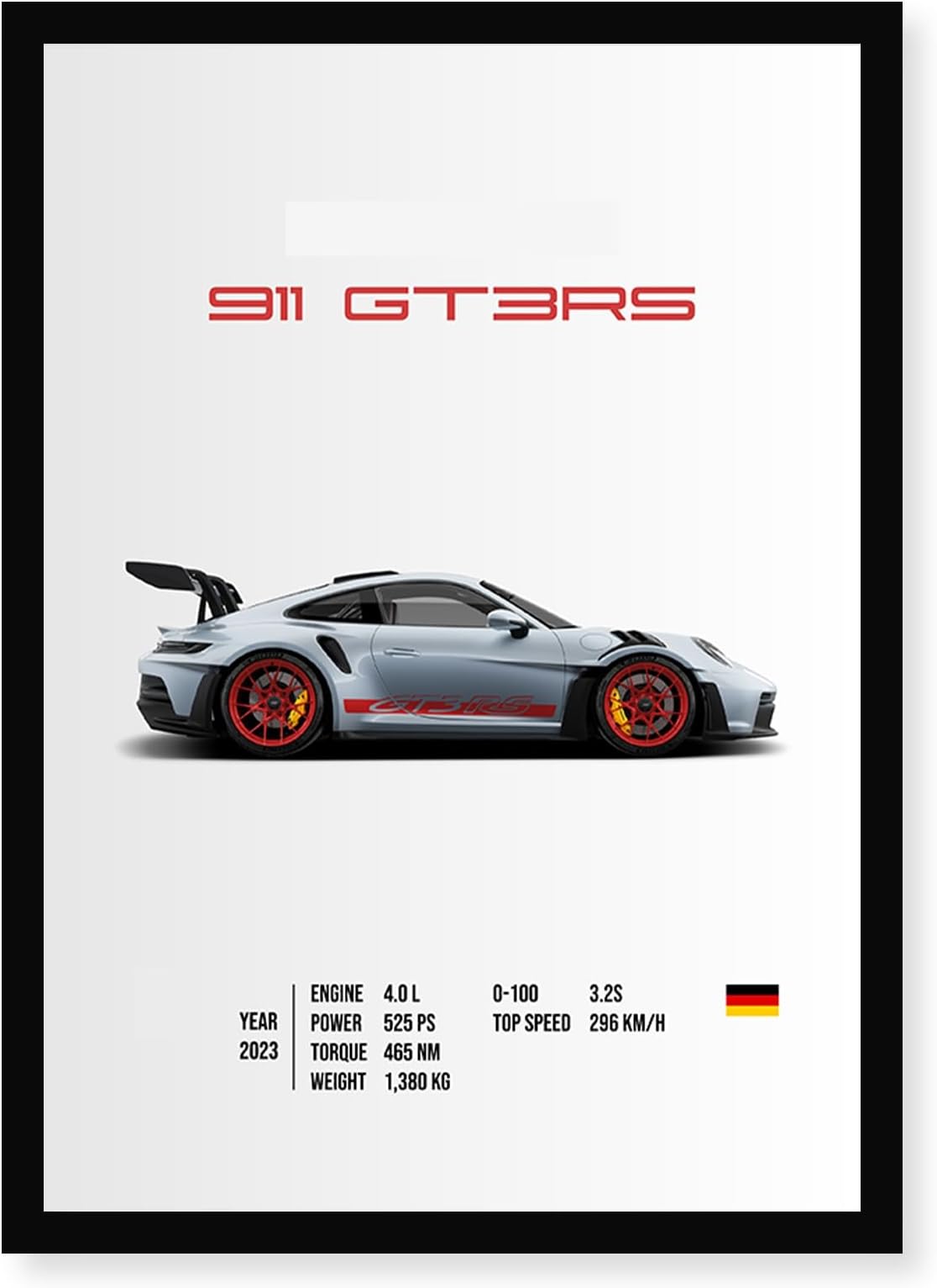 CodersParadise Coder Paradise Porsche Wall Poster Frames | 8x12 inch (A4 Size) | Hanging Wall Artwork Frames For Home Bedroom, Living Room and Walls Aesthetics | Framed Artworks