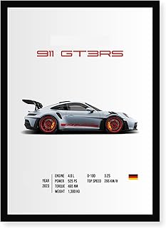 CodersParadise Coder Paradise Porsche Wall Poster Frames | 8x12 inch (A4 Size) | Hanging Wall Artwork Frames For Home Bedroom