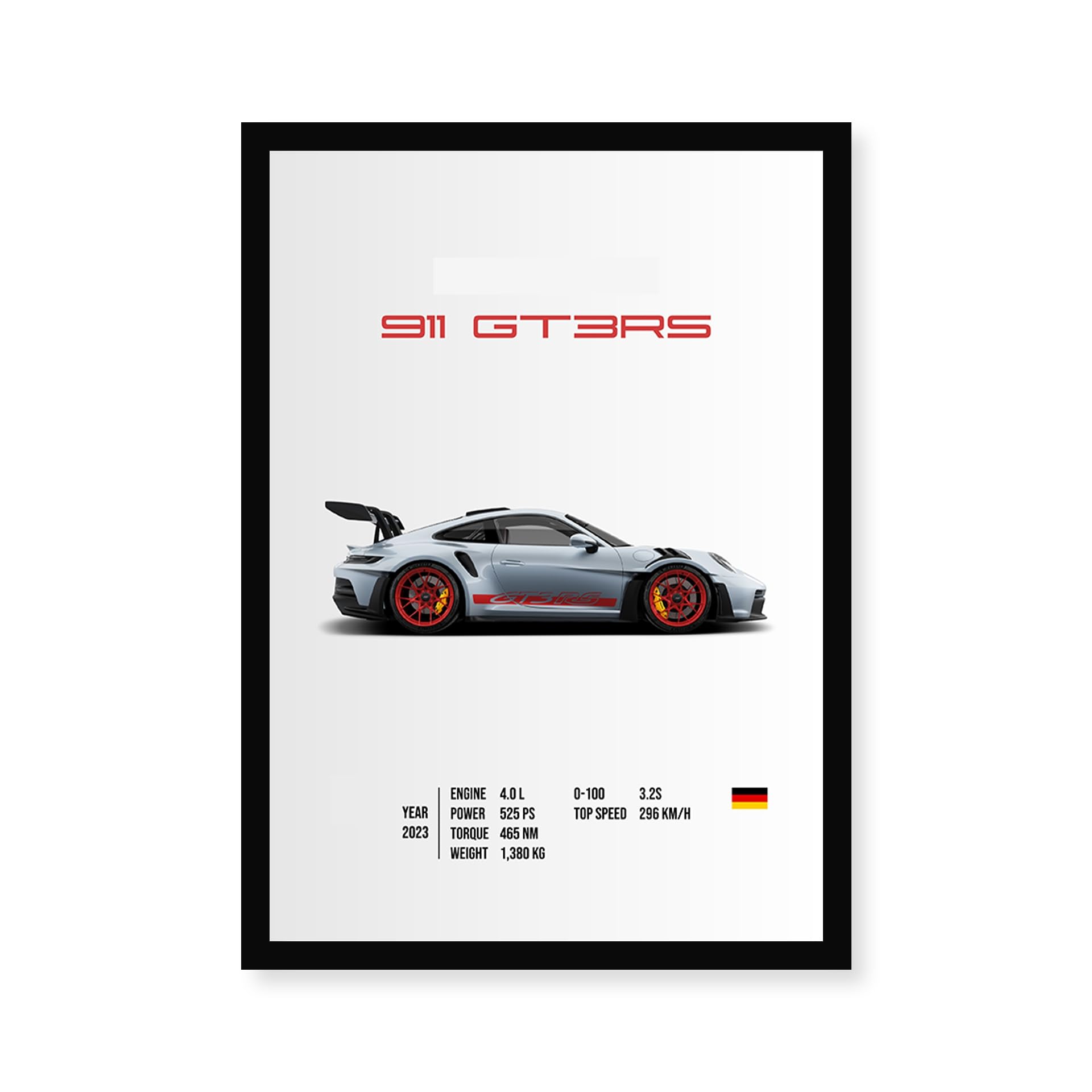 CodersParadise Coder Paradise Porsche Wall Poster Frames | 8x12 inch (A4 Size) | Hanging Wall Artwork Frames For Home Bedroom, Living Room and Walls Aesthetics | Framed Artworks