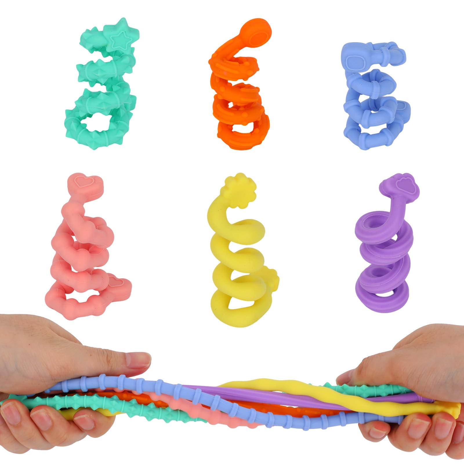 Penitue 6pcs Sensory Stick Toys