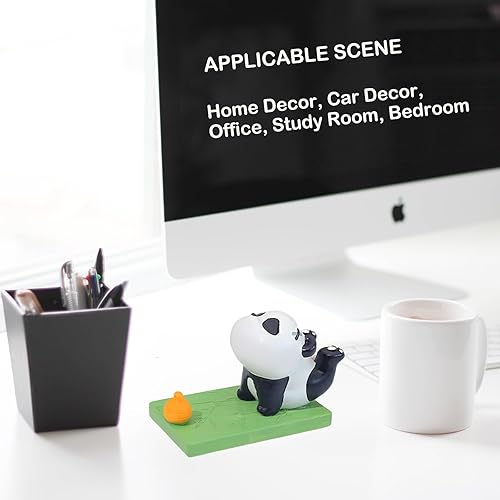 Miniatura 6 de Lindo soporte de teléfono celular de panda de yoga para escritorio, adorable oso soporte para teléfono inteligente para escritorio, soporte único