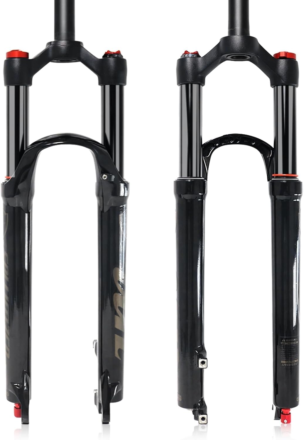 Fourche VTT, fourche à suspension pneumatique pour roues 26/27,5/29 pouces, réglage de la détente, course de 120 mm, axe rapide 9 mm, tube droit 1-1/8, fourche avant VTT ultra-légère pour vélos XC/AM