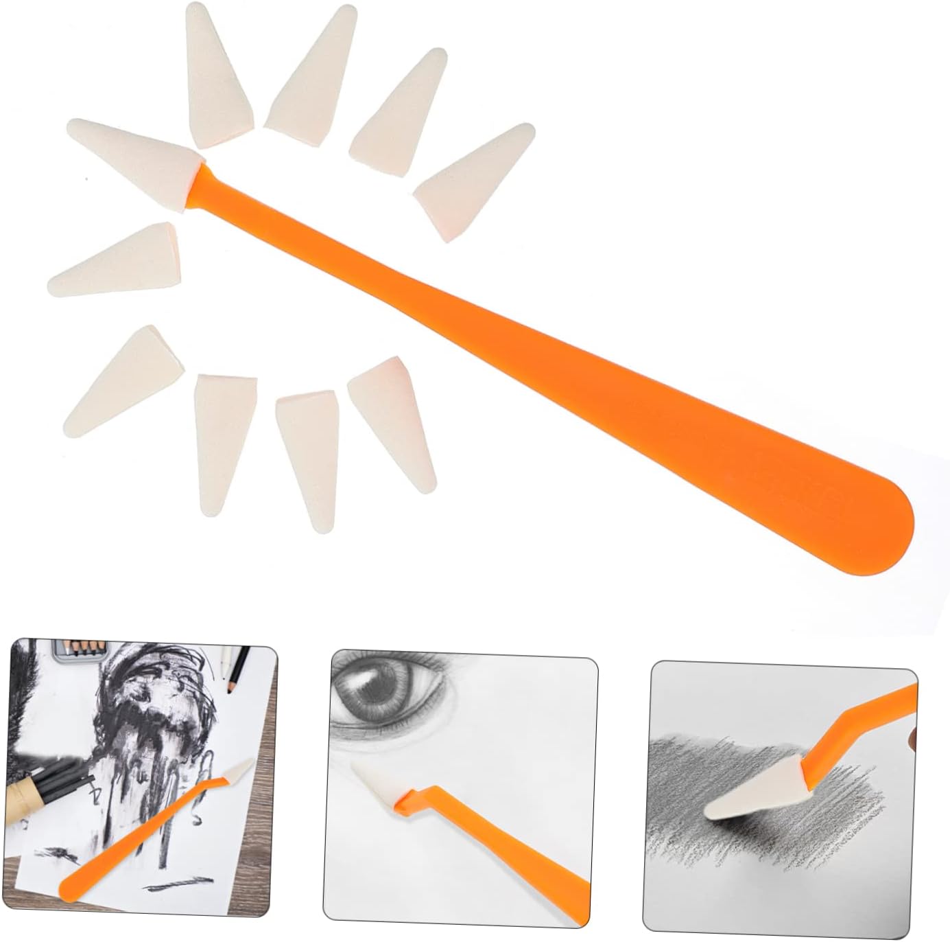 1set Sketch Wipe Trimmer Ergonomic Smudge Erase Tool for Artists Lightweight and Drawing Supplies for Fine Details and Area Wiping for Sketching and Blending
