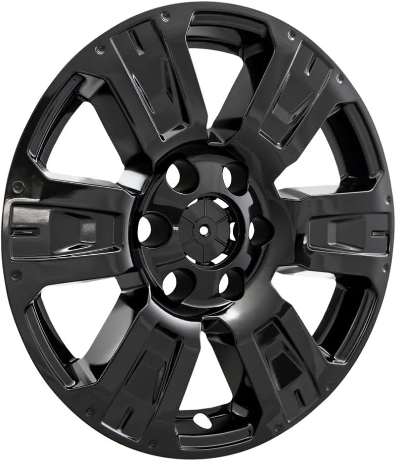 Coast to Coast 18" - 6 Spokes, Black or Chrome Snap-On Wheel Skins for IMP403X/BLK (Fits Nissan Titan [2017-2021], Black)