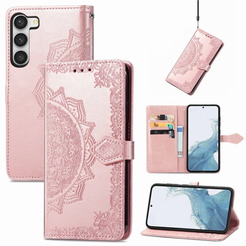 Étui à rabat Samsung Galaxy A05S coque portefeuille or rose idéale pour vos sorties