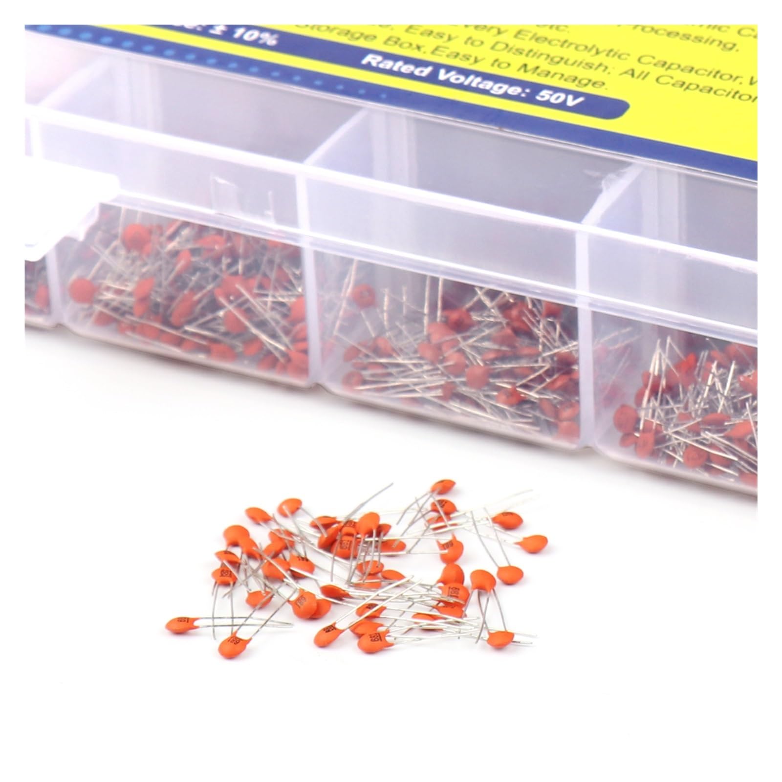 Kit di condensatori ceramici da 40 pezzi 1pF-100nF 50V Kit assortimento di condensatori