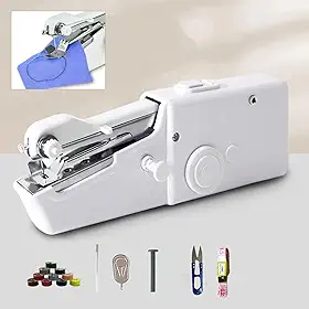 Máquina de costura portátil, mini máquina de costura elétrica portátil para iniciantes, faça você mesmo, casa e viagens