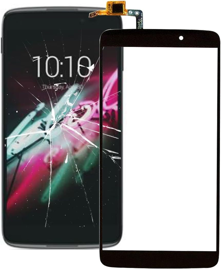 SHIZHENGNING New Flex cable Touch Panel for Alcatel One Touch Idol 3 5.5/6045(Black),IN Stock (Color : Black)