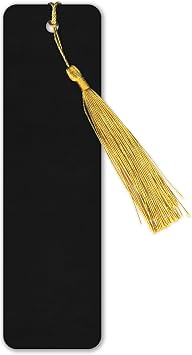 Gallery Leather Personalized Custom Bookmark - Acadia Black - 7"x2"