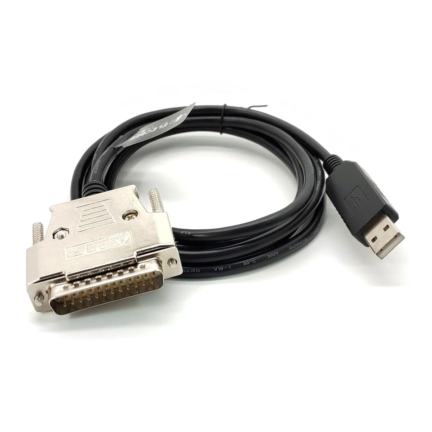 USB-auf-DB25-Parallel-Druckerkabel mit FTDI-Chip, USB-Stecker auf DB25-Stecker, serieller Anschlusskabel, kompatibel mit Windows, Vista, Linux, MacOS-Systemen (3 m)