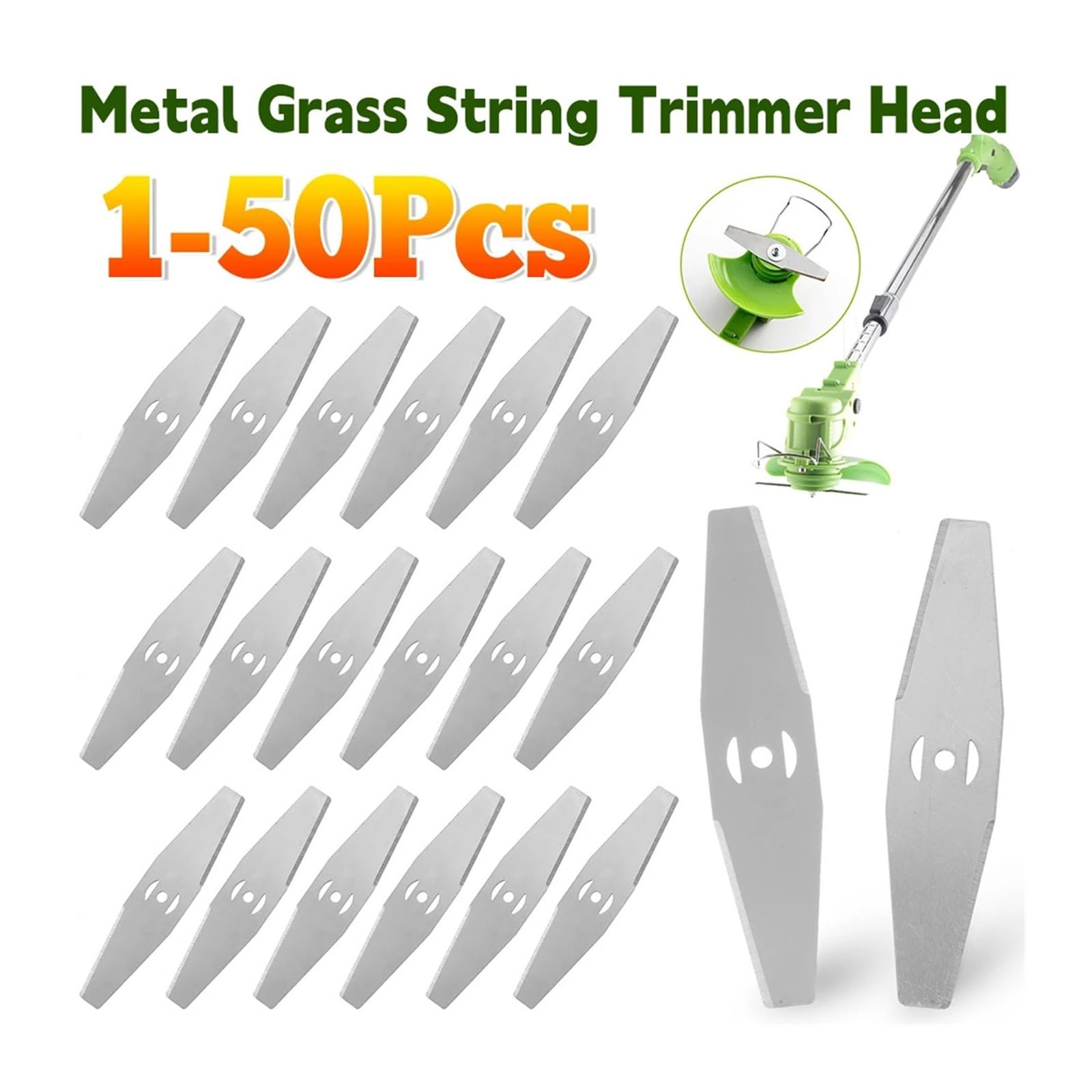 1-50 Piezas de Repuesto for cortadora de césped, Cuchillas de Acero, Cabezal de Corte de Hilo de Metal, Accesorios de Mano, Herramientas eléctricas for el hogar y el jardín.(30PCS)