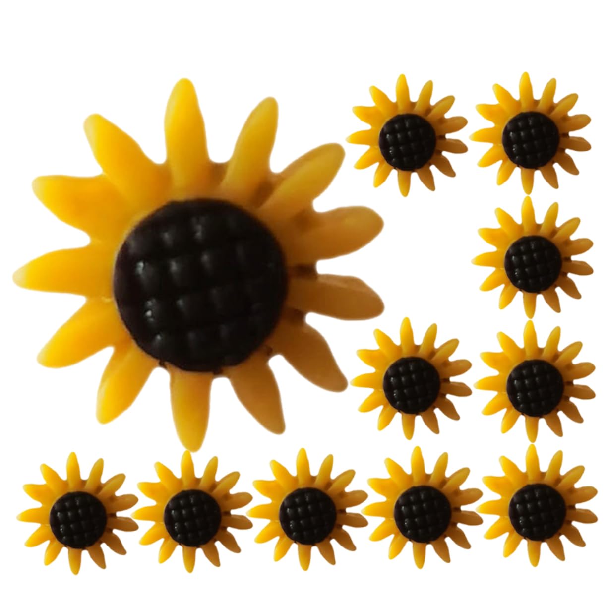 Punaises décoratives tournesol et épingles à bulletin pour tableau en liège - 80 pcs