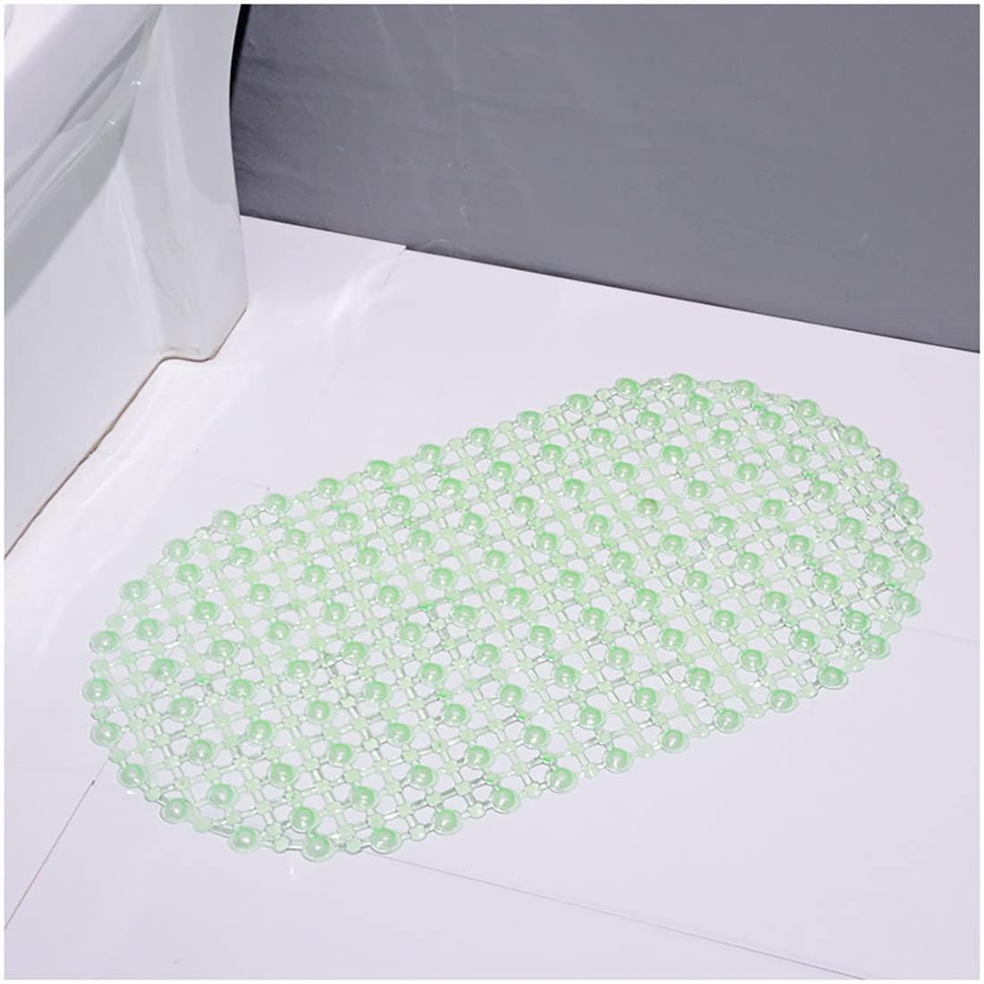 Silicone Floor Mat Anti-Slip Shower Mat for Bathroom Floor Transparent, 58x34 cm Bathroom Shower Mat-image-49