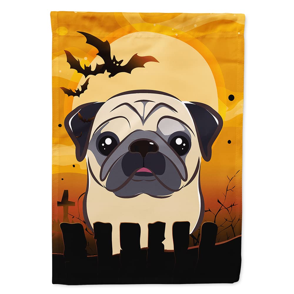 Drapeau de maison Carlin fauve Halloween en toile imprimée, décoration extérieure multicolor L