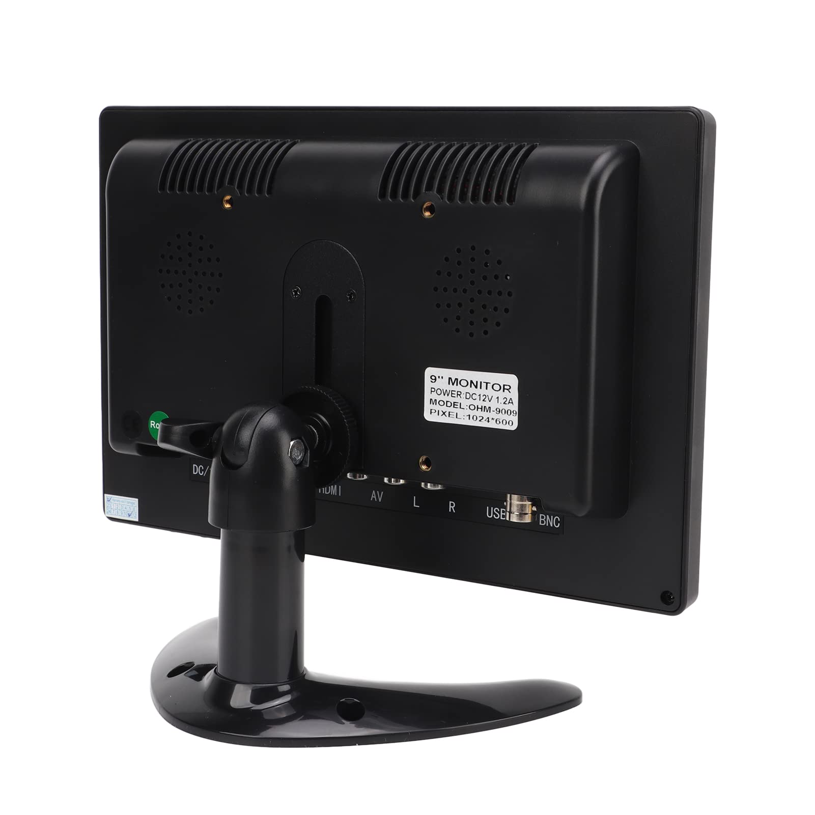 Przenośny Monitor TFT LCD o Przekątnej 19 Cali z Wejściem HD AV BNC USB DC do Telewizora Komputerowego (wtyczka UE)
