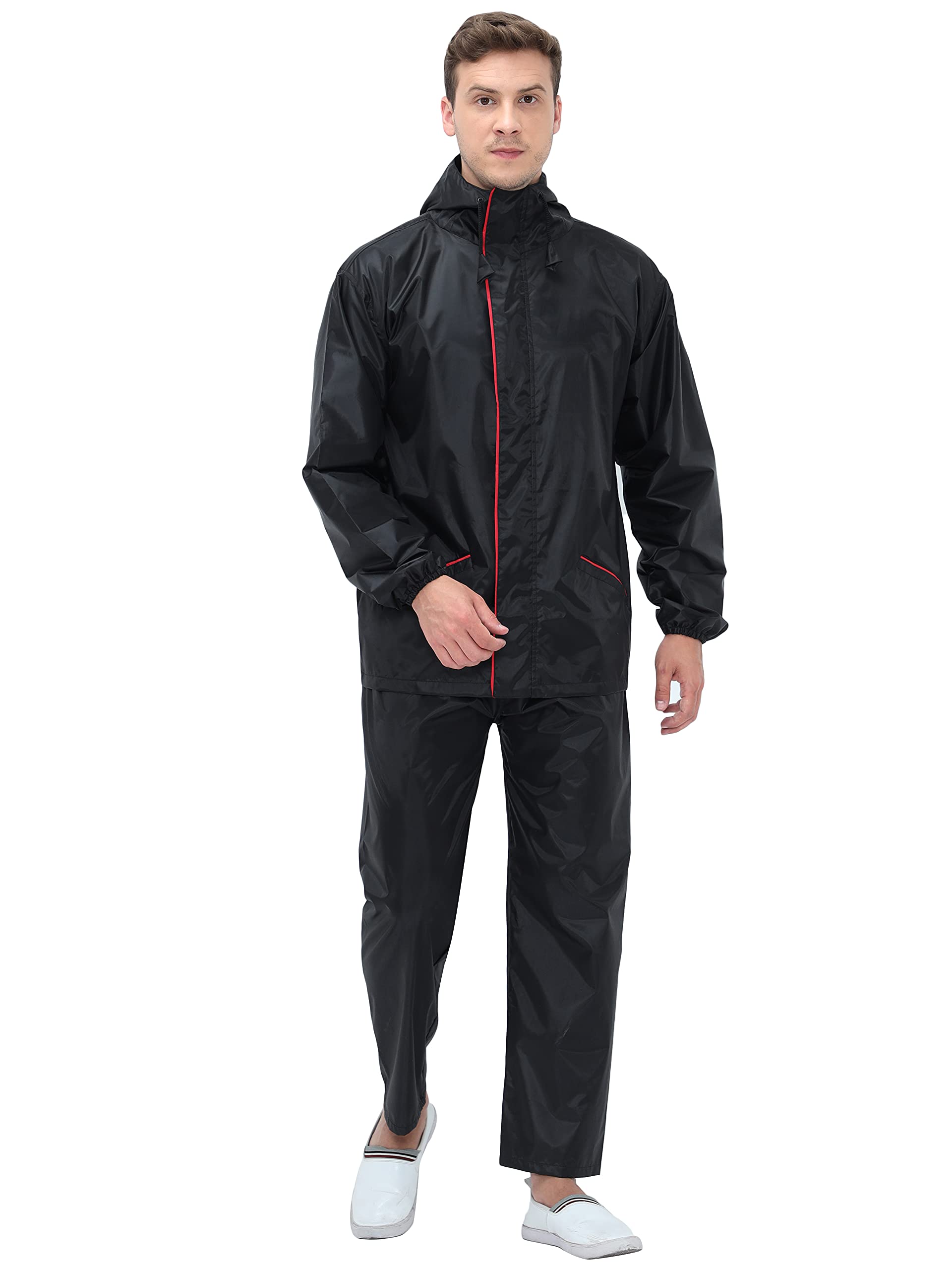 VROJASS Men Raincoat Set Top and Buttom