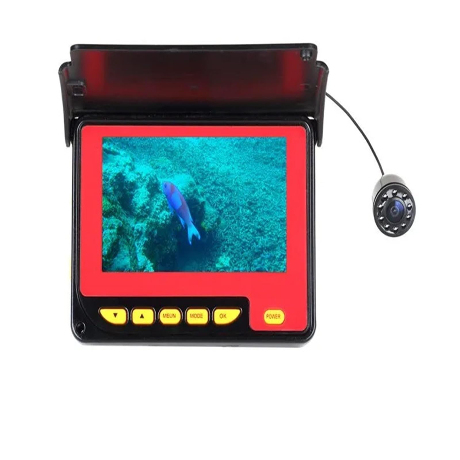 Schermo da 4,3 pollici 30M Telecamera pesca subacquea HD Periscopio Fish Finder portatile,Alta definizione